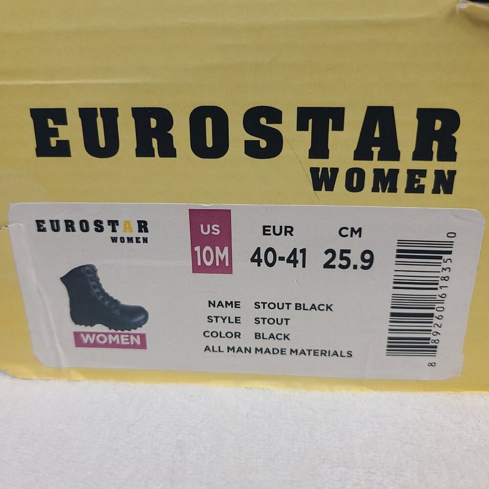 NEW Eurostar Women's Stout Black Tactical Boots Sz 10 Man-Made Materials - Picture 2 of 8